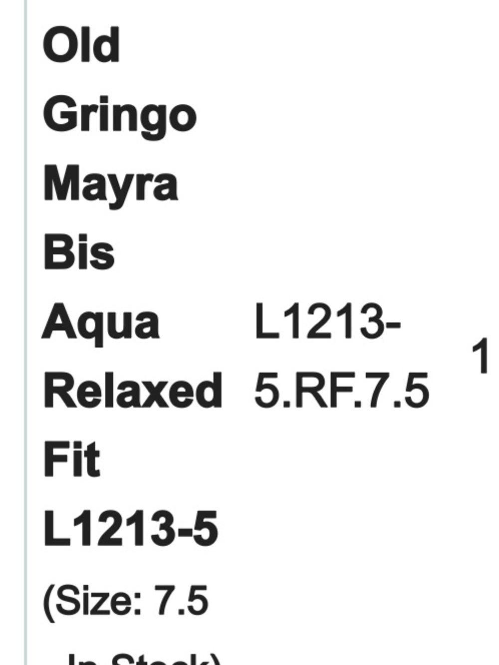 NEW Old Gringo Mayra Bis Relaxed Aqua (Blue) Size 7.5 * New in 📦 - Picture 3 of 9